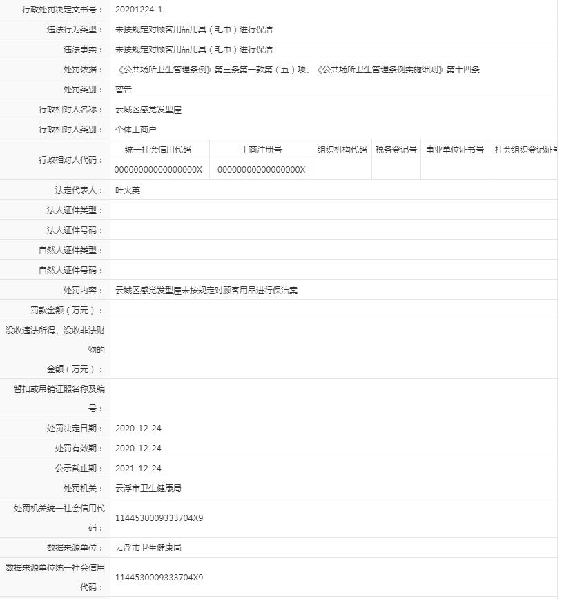 未按规定对顾客用品用具（毛巾）进行保洁（感觉发型屋）.jpg